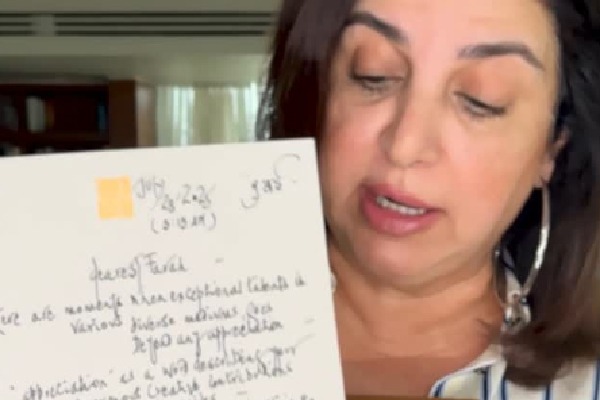 Farah Khan gets a handwritten letter from Amitabh Bachchan