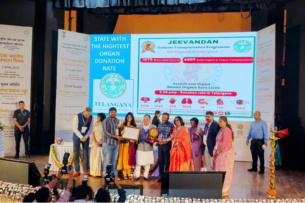 Telangana ranks number one in organ donation