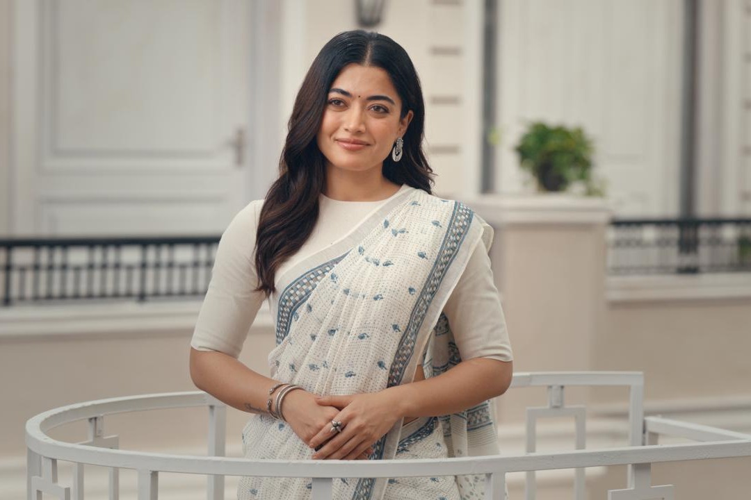 Rashmika Mandanna steps into a politician’s avatar, dons a crisp saree; Is a new project in the works?