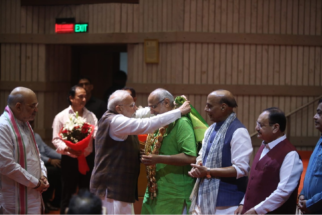 CP Radhakrishnan felicitated at NDA parliamentary party meet, PM Modi appeals for unanimous election