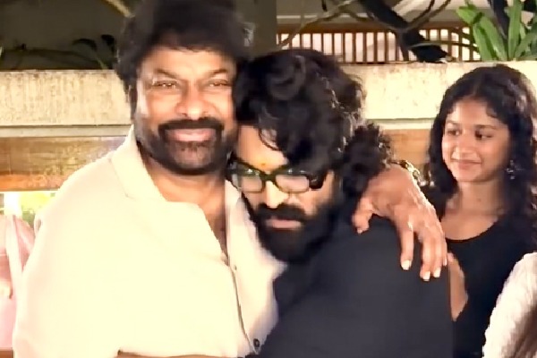 Ram Charan touches Chiranjeevi’s feet while celebrating his 70th birthday