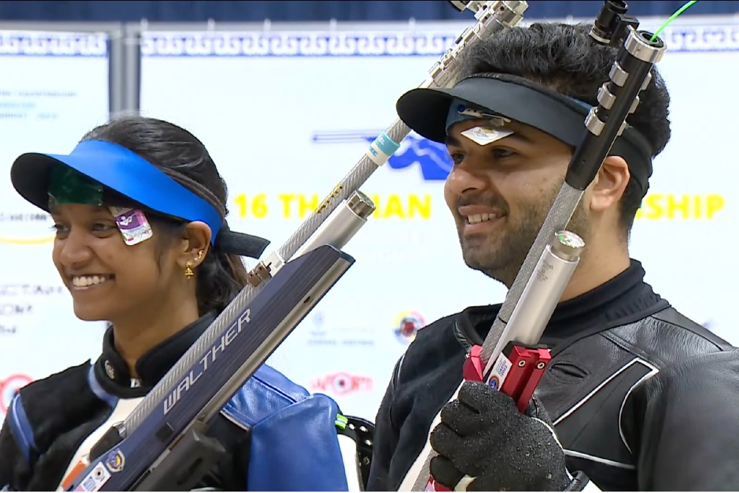 Asian Shooting C'ship: India win two mixed team gold medals in air rifle, extend lead at the top