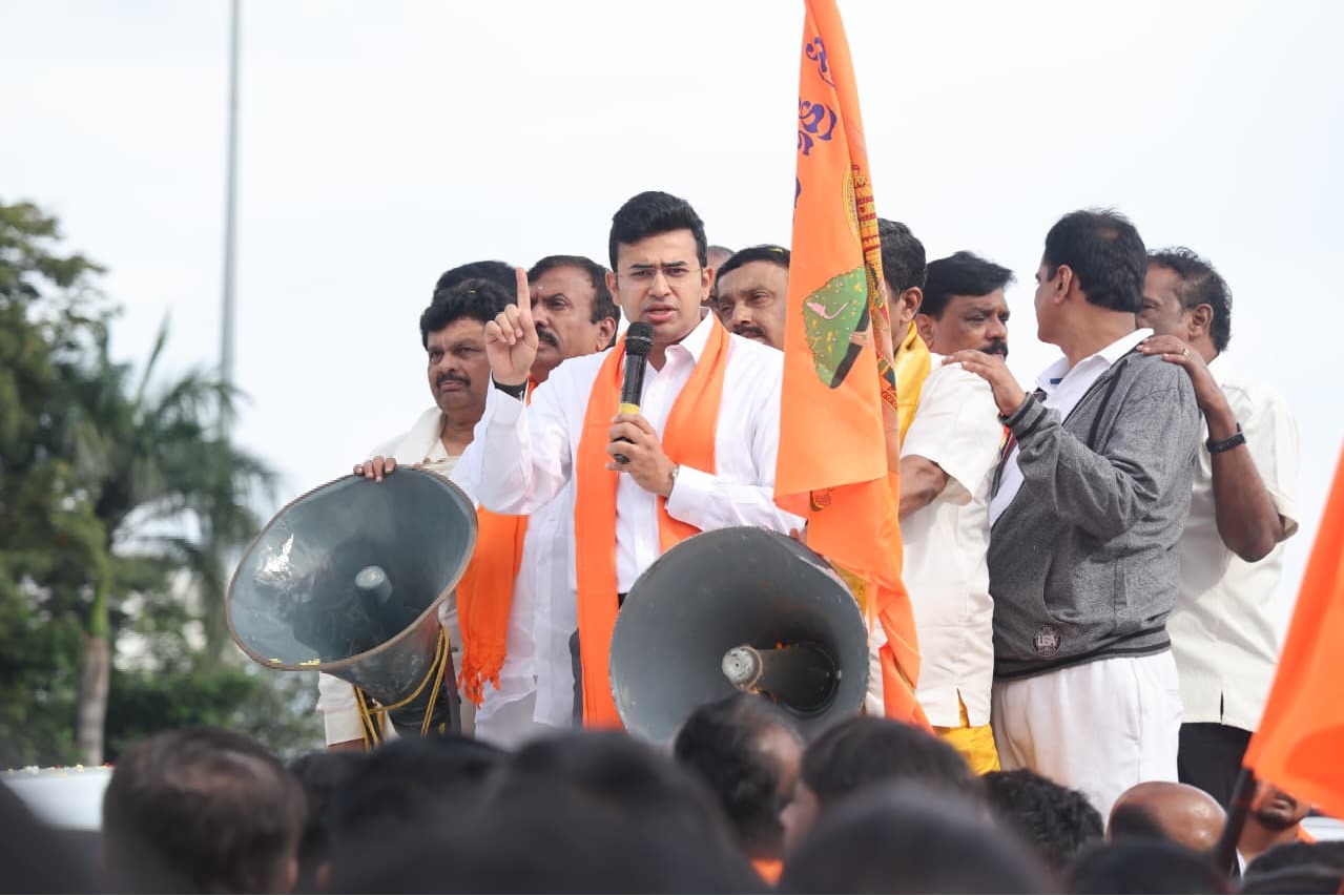 K'taka govt's agenda is eradication of Sanatana Dharma, says Surya on Dharmasthala case