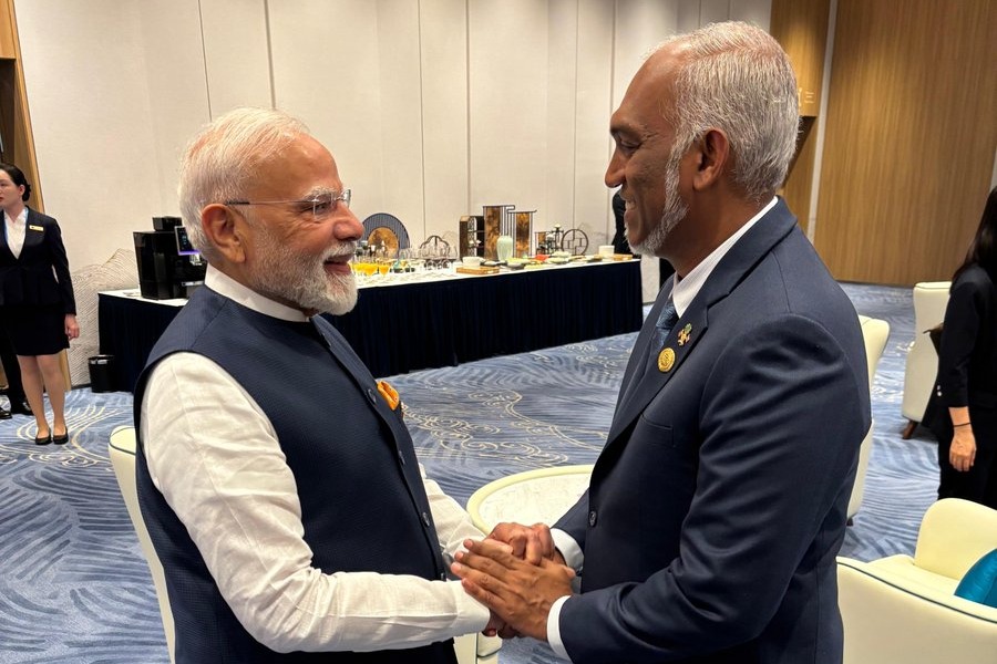 PM Modi meets Maldives President Muizzu on sidelines of SCO Summit in China