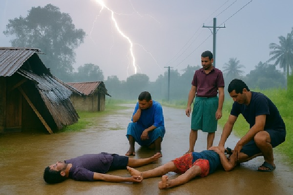 Lightning strike kills one, injures three in Assam-Meghalaya border area