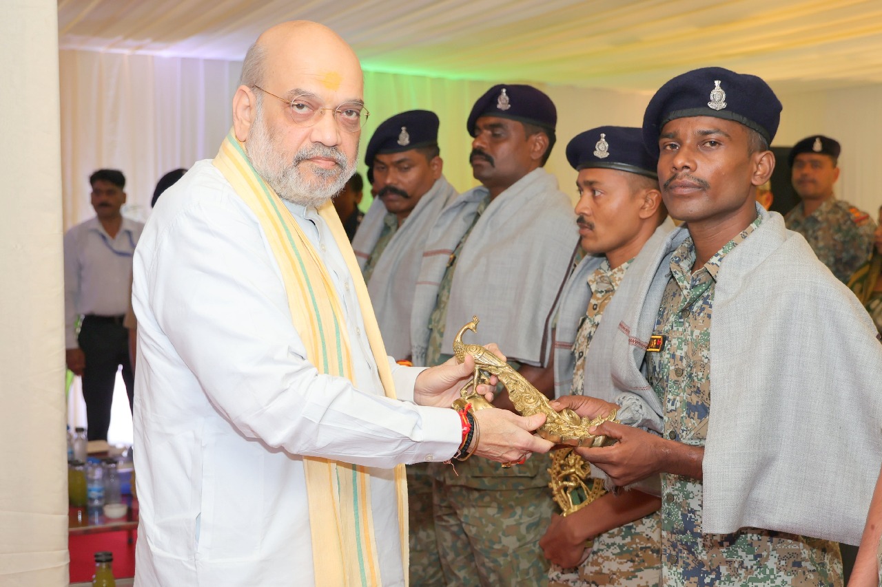 Amit Shah felicitates ‘Op Black Forest’ heroes, reiterates resolve for Naxal-free nation