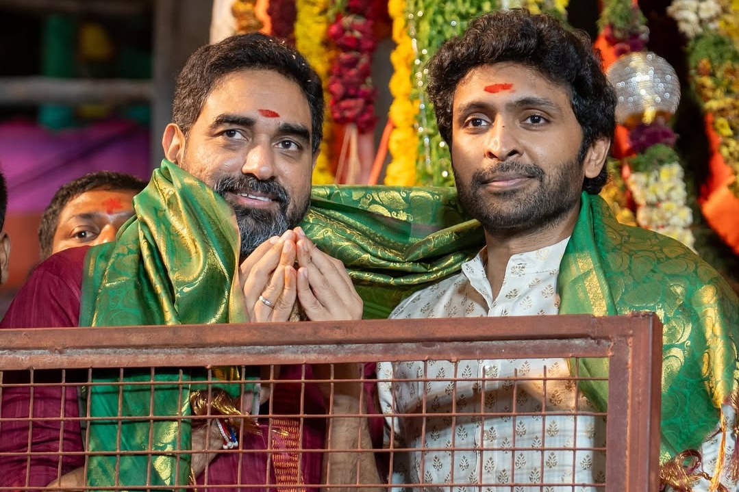 Director Krish, actor Vikram Prabhu offer prayers to Lord Ganesha ahead of 'Ghaati' release