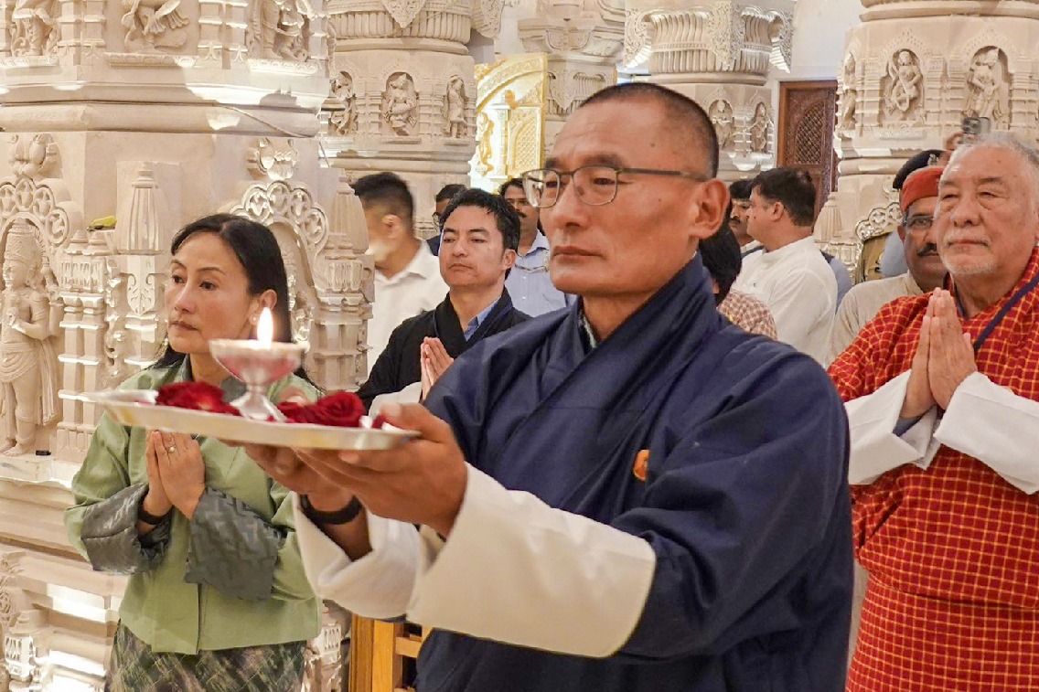 Bhutan PM Tshering Tobgay visits Ayodhya’s Ram Temple with wife