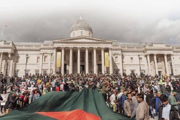 Diaspora protests in London against human rights abuses under Yunus regime in Bangladesh