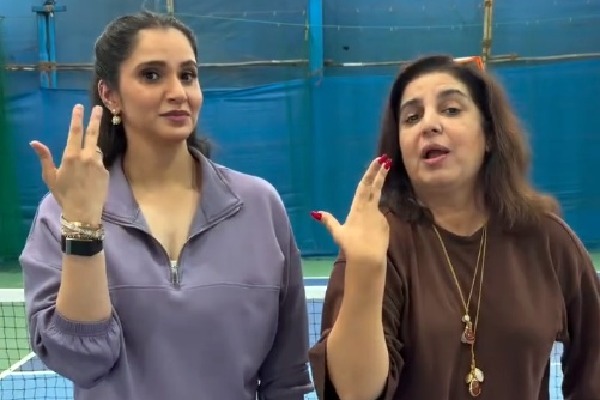 Sania Mirza shares Farah Khan's dance break amidst pickleball match