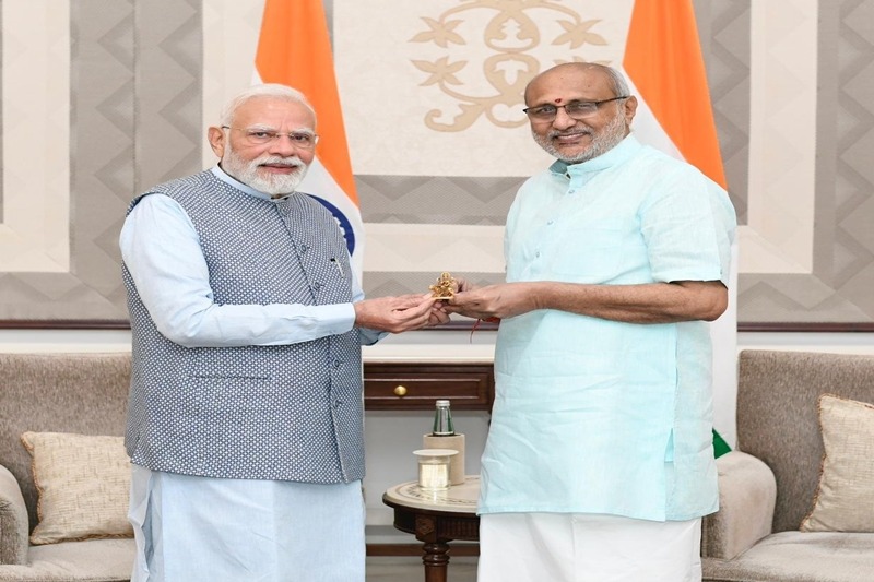 PM Modi meets Vice-Prez Radhakrishnan, discusses 'wide range of subjects'