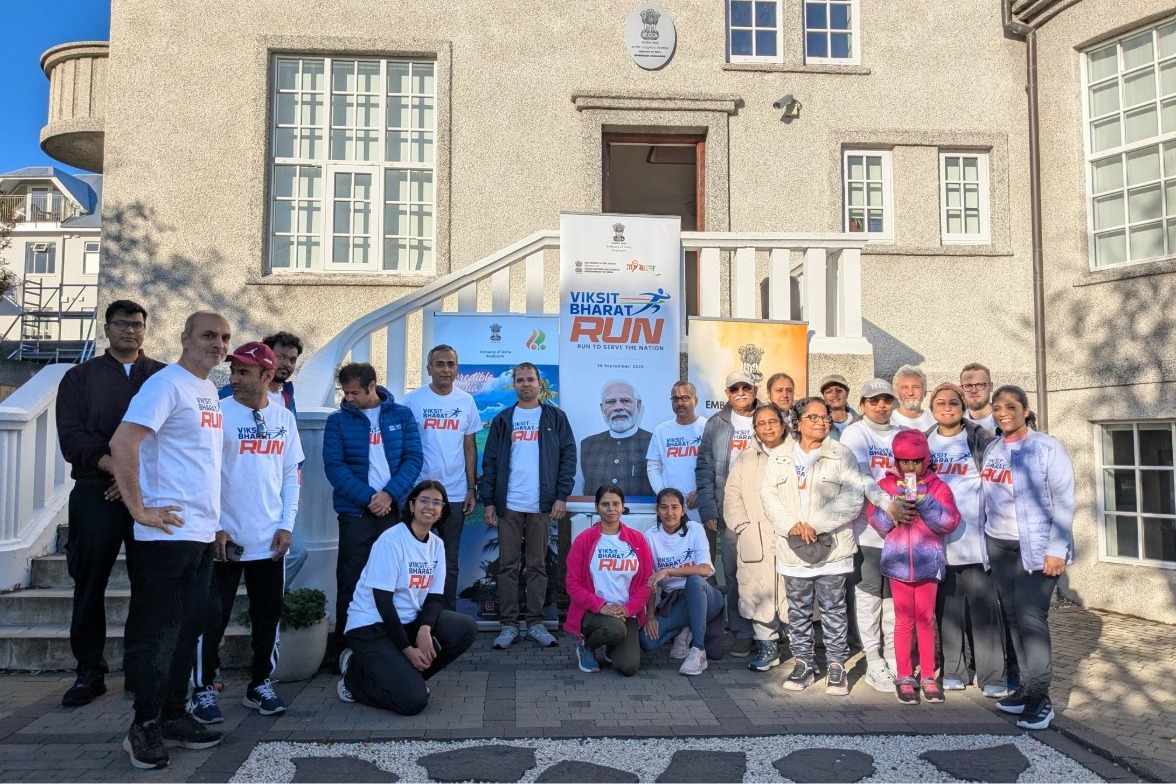 Indian diaspora unites for Viksit Bharat Run in Iceland