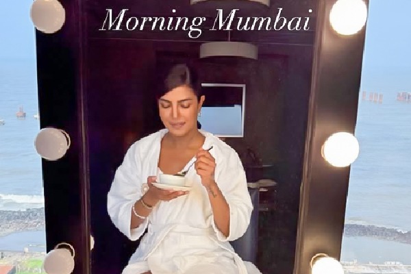 Priyanka Chopra relishes Mumbai morning with a bowl of 'Poha' and a sea view