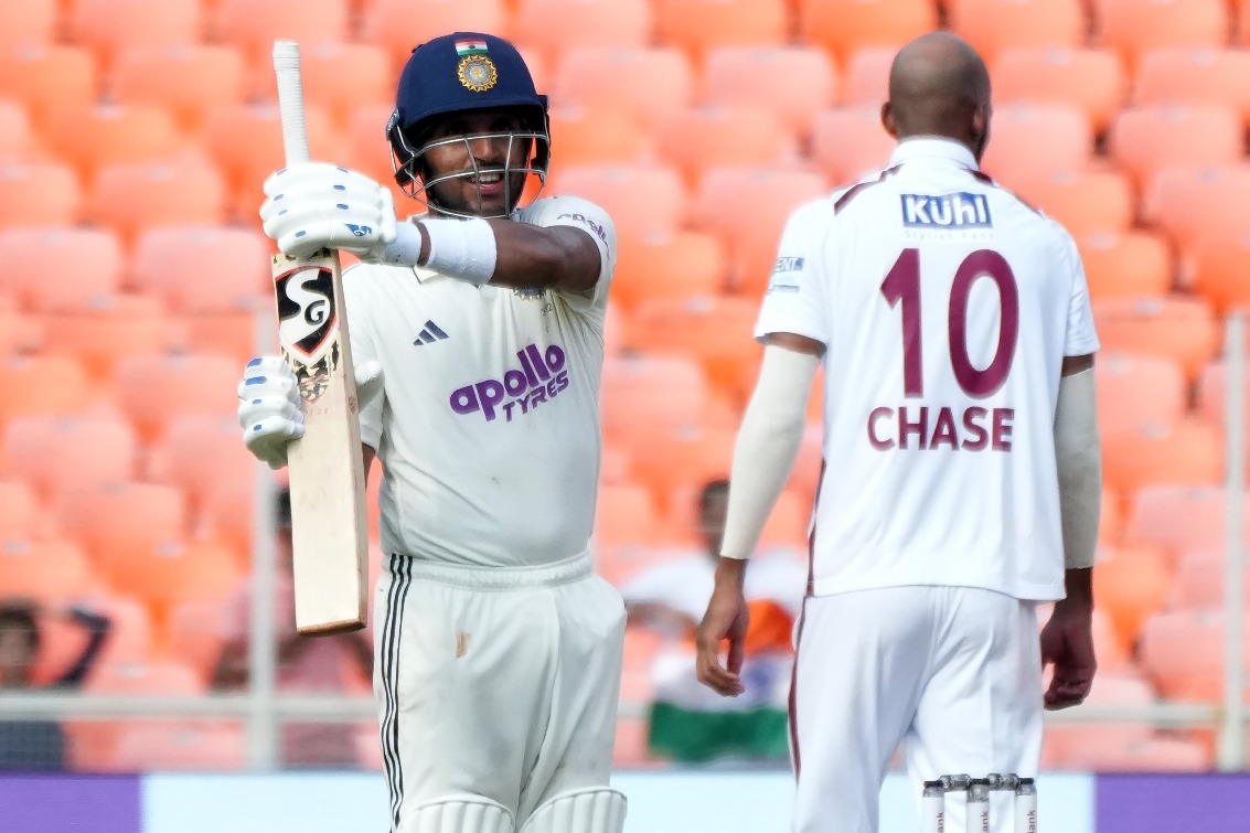 1st Test: Dhruv Jurel celebrates his maiden Test hundred with an iconic army drill