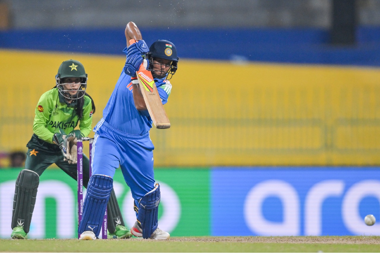 Women’s World Cup: Harleen’s 46 and Richa’s 35* take India to competitive 247 v Pakistan