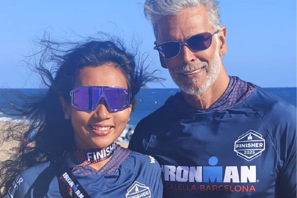Milind Soman congratulates wife Ankita on becoming the first Assamese woman to complete Ironman