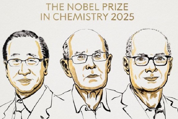 3 scientists win 2025 Chemistry Nobel for developing metal-organic frameworks