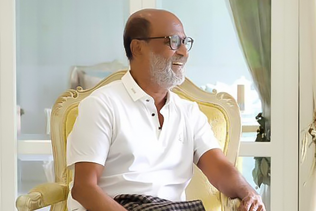 Rajinikanth meditates at Mahavatar Babaji cave in the lap of Himalayas