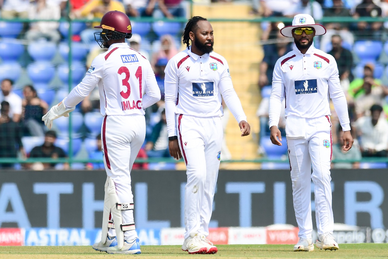2nd Test: West Indies reach 26/1 at tea after India declare on 518/5