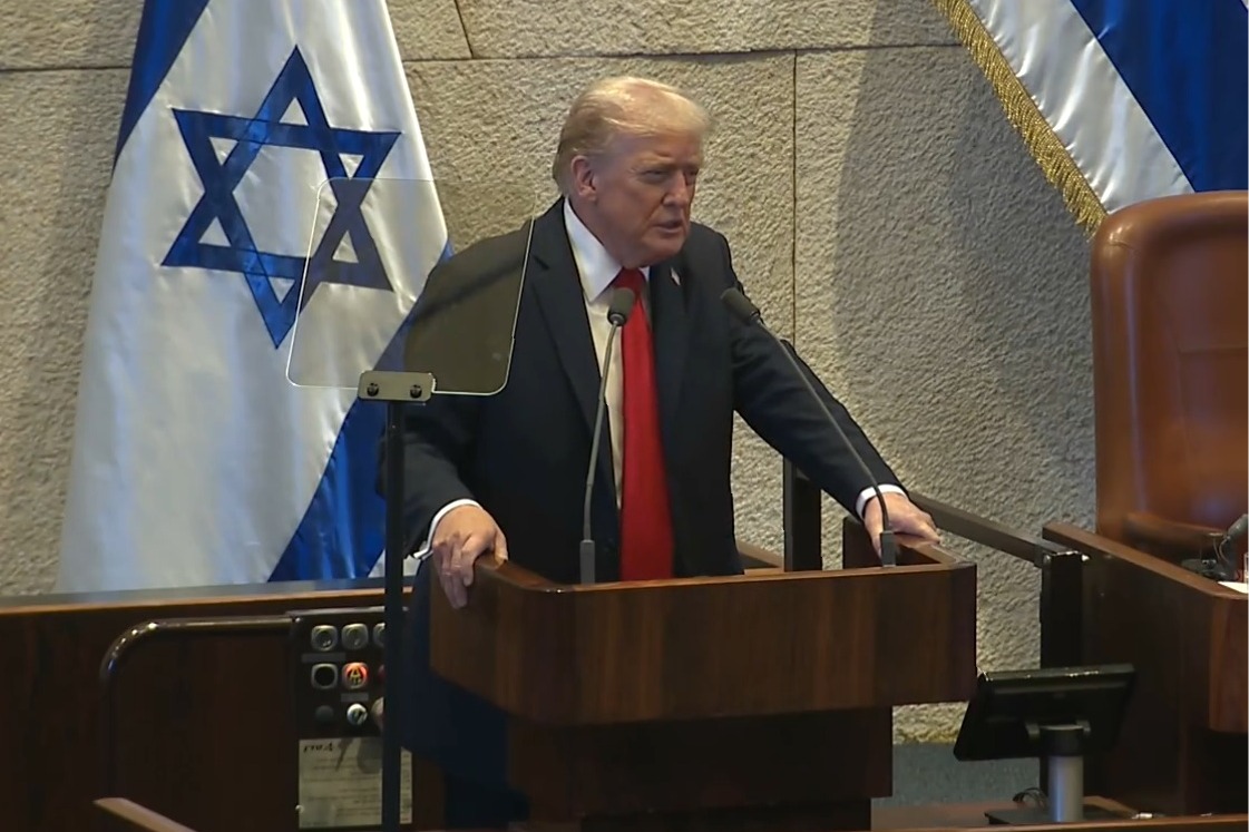 Today, skies are calm and guns silent: Trump in address at Israeli parliament