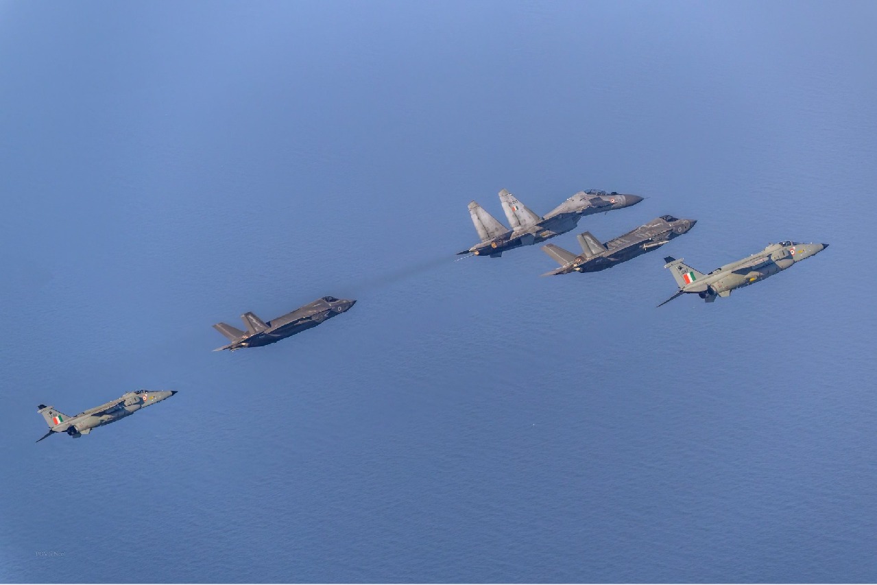 Indian Air Force, UK Royal Navy conduct joint exercise over Indian Ocean