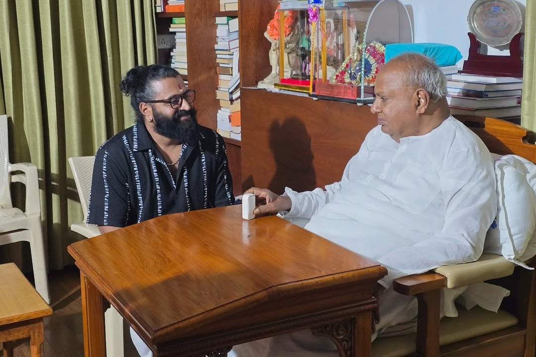 Rishab Shetty 'honored' to meet former Prime Minister HD Deve Gowda post Kantara Chapter 1 success