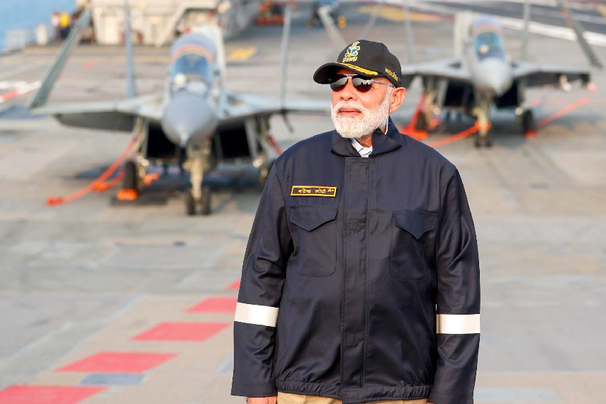 PM Modi hails Swadeshi might with home-grown warships, submarines' induction into Navy