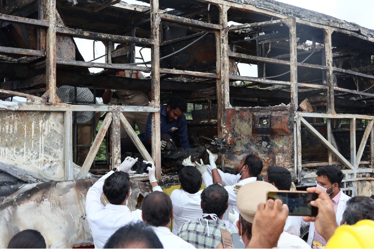 Andhra Pradesh bus fire tragedy: Bodies of 18 victims handed over to families