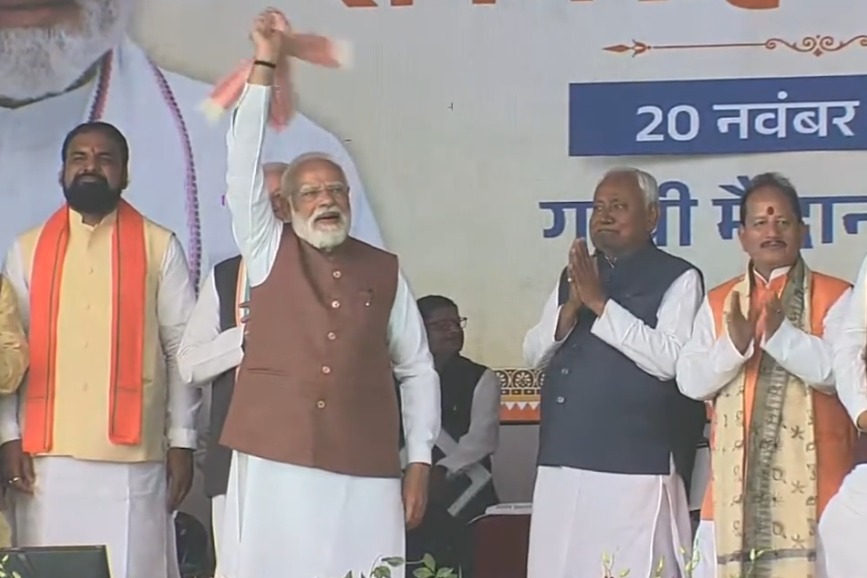 NDA show of strength: Nitish Kumar takes oath as Bihar CM for 10th time, PM Modi attends ceremony