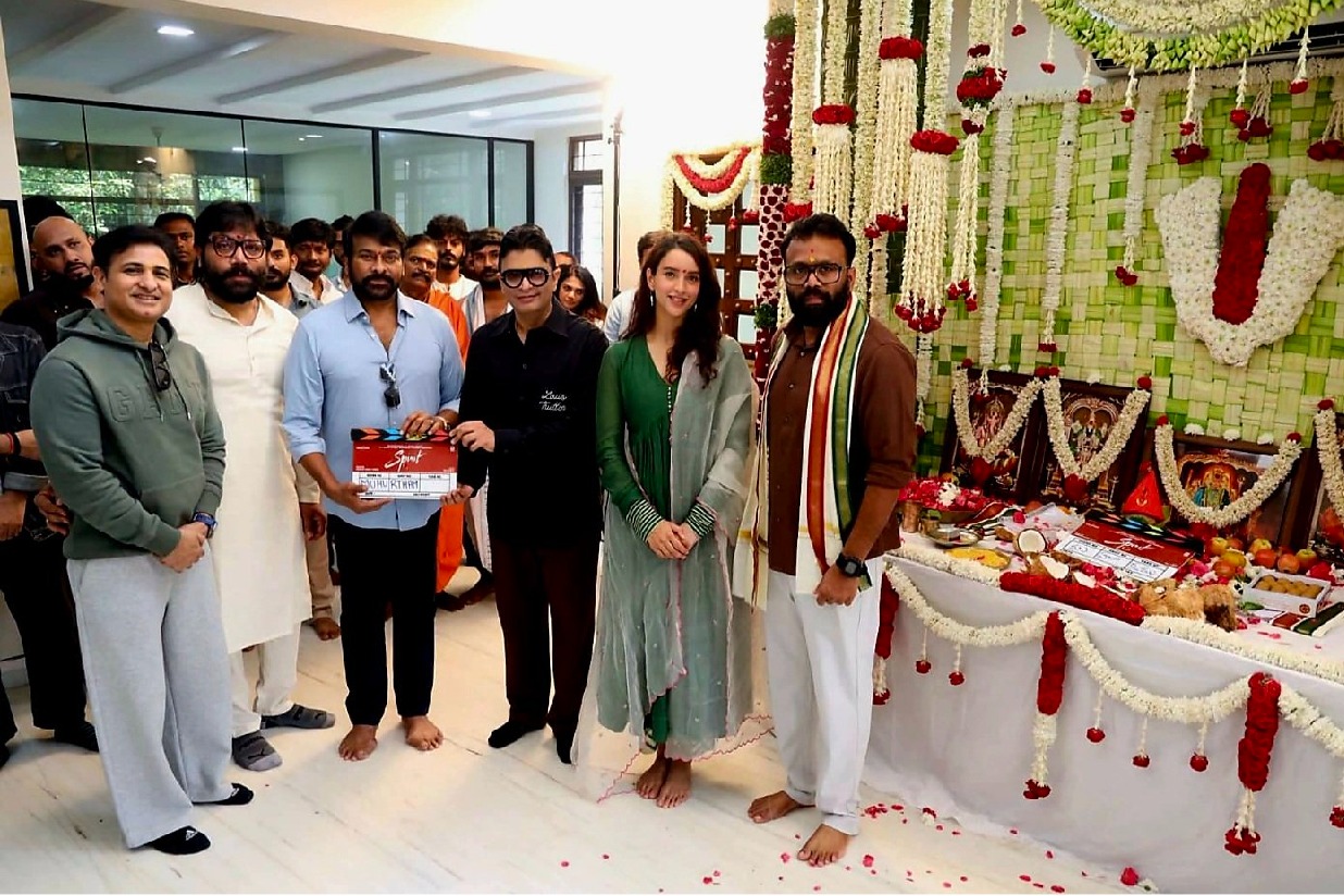 Prabhas, Triptii Dimri kickstart Sandeep Reddy Vanga's 'Spirit' with a pooja before the shoot