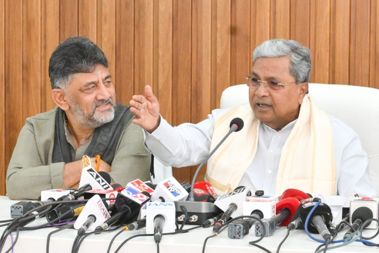 No differences between us, we will work jointly for 2028 Assembly polls: K'taka CM, Dy CM declare unity