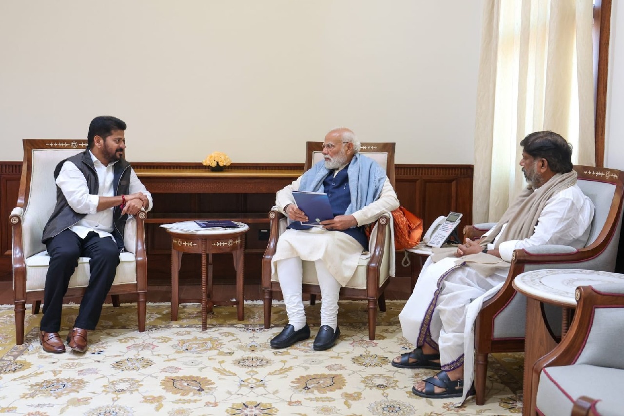 Telangana CM meets PM, extends invitation for Global Summit
