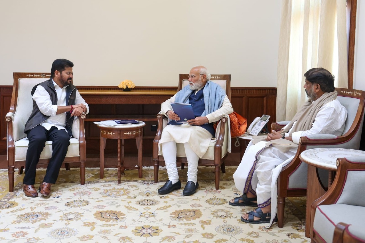 Telangana CM meets PM, extends invitation for Global Summit