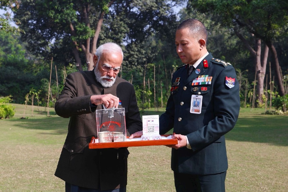 PM Modi calls for contribution to Armed Forces Flag Day fund; hails their devotion to nation
