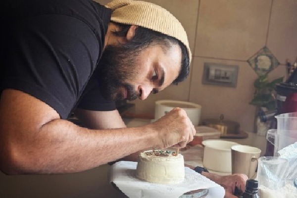 Varun Konidela quips his ‘focus level is baking a masterpiece’ as he perfects a cake