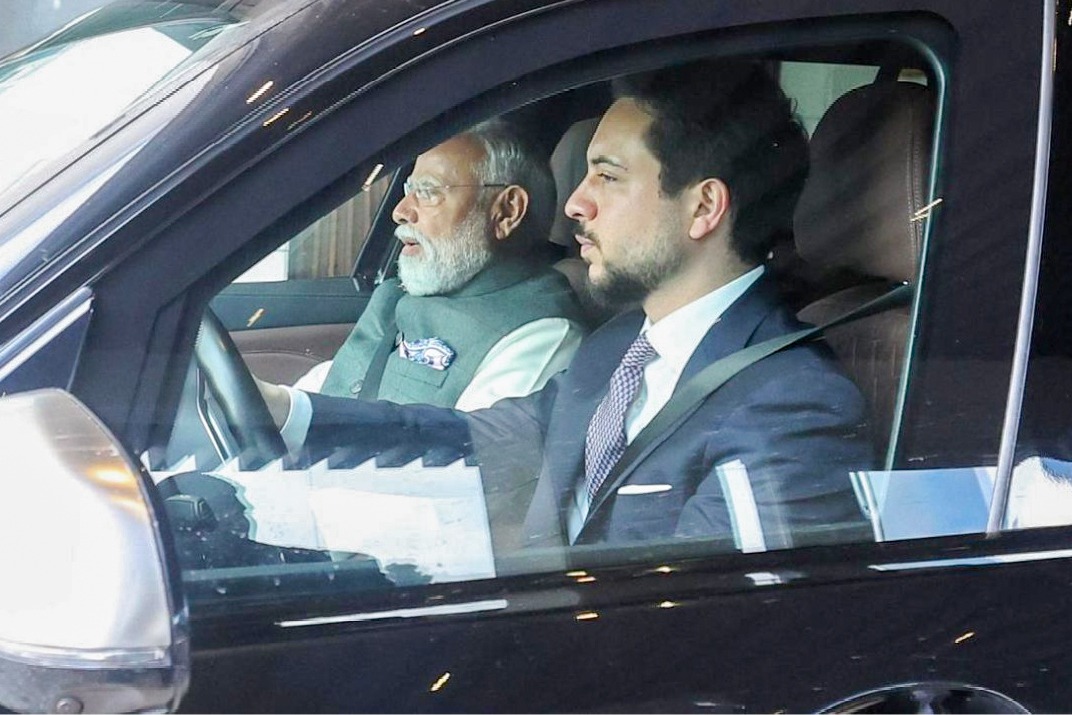Narendra Modi Visited Jordan Museum Driven by Prince Hussein