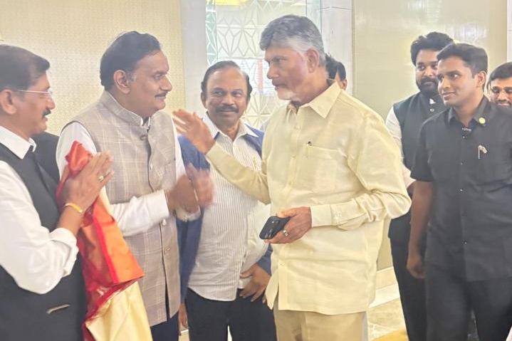 Chandrababu Naidu Arrives in Delhi Celebrates Ram Mohan Naidu Birthday