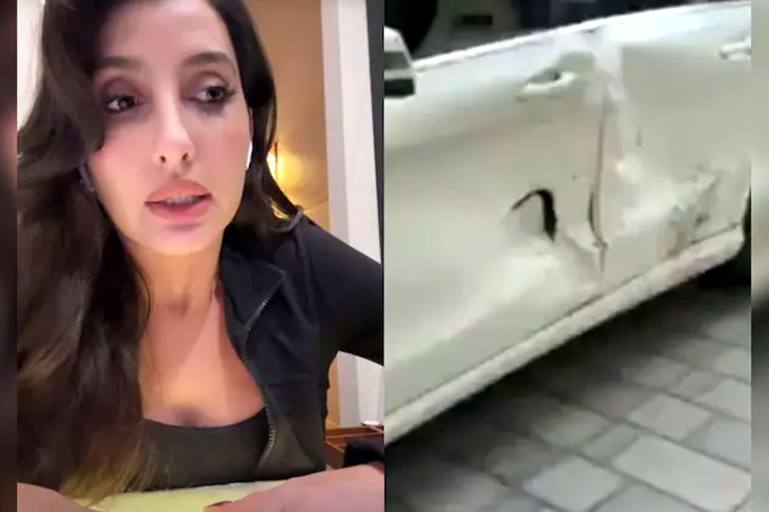 Nora Fatehi Car Accident in Mumbai Minor Injuries Reported