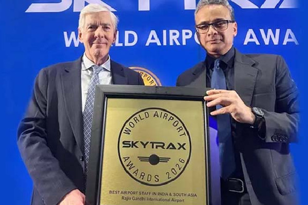 శంషాబాద్ విమానాశ్రయానికి అంతర్జాతీయ పురస్కారం