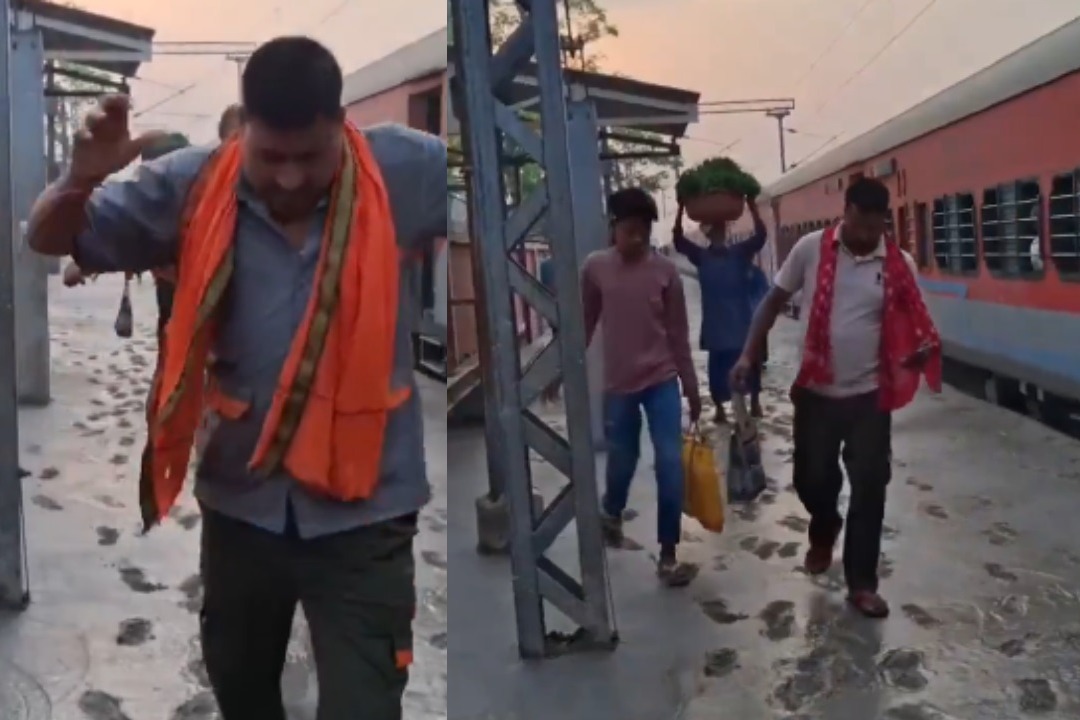 పాట్నా స్టేషన్‌లో విడ్డూరం: ఆరని కాంక్రీట్‌పైనే ప్రయాణికుల నడక.. వైరల్ వీడియో!