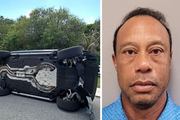 అతివేగంతో కారు నడుపుతూ ప్రమాదం... గోల్ఫ్ దిగ్గజం టైగర్ వుడ్స్ అరెస్ట్