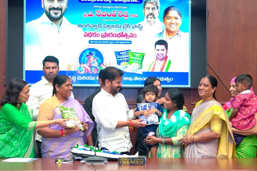 అంగన్వాడీల్లో ‘తొలిముద్ద’.. ప్రారంభించిన రేవంత్‌రెడ్డి