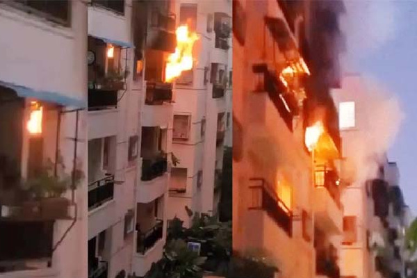 మణికొండ అపార్ట్‌మెంట్‌లో భారీ అగ్నిప్రమాదం.. తప్పిన ప్రాణ నష్టం