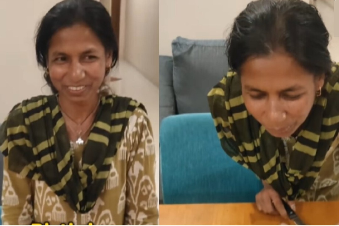 పనిమనిషికి సర్ ప్రైజ్.. కన్నీళ్లు తుడిచి కేక్ కట్ చేయించిన యజమాని!