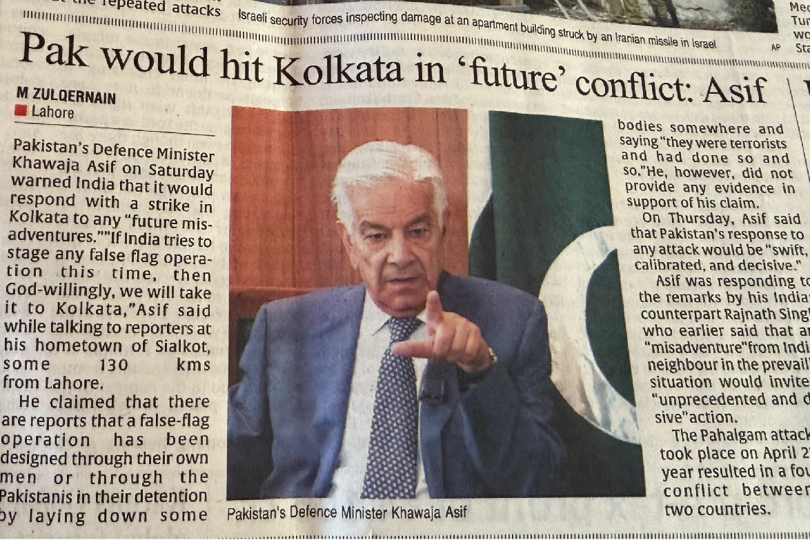 కోల్ కతాపై దాడి చేస్తామన్న పాక్ మంత్రి వ్యాఖ్యలపై బీజేపీ, కాంగ్రెస్ మండిపాటు