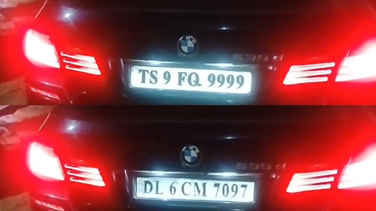 బటన్ నొక్కితే కారు నంబర్ ప్లేట్ చేంజ్.. వీడియో ఇదిగో!