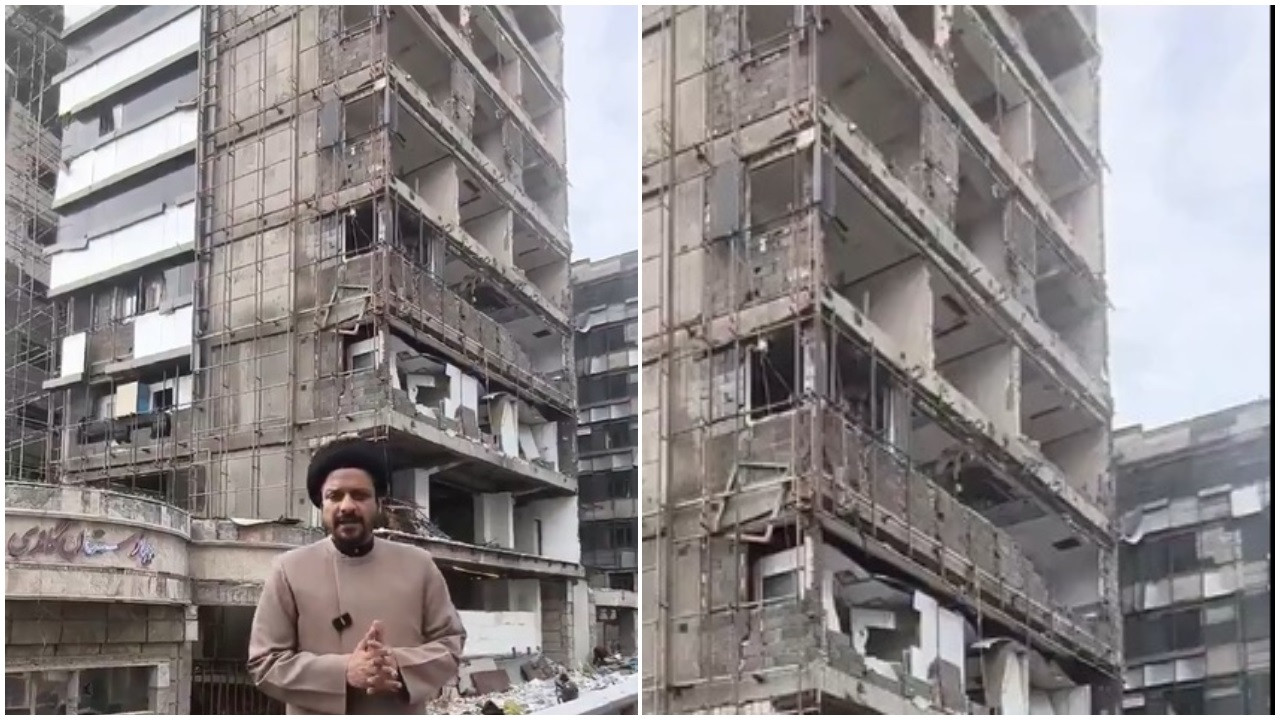 Iran Releases Footage of Damaged Tehran Gandhi Hospital