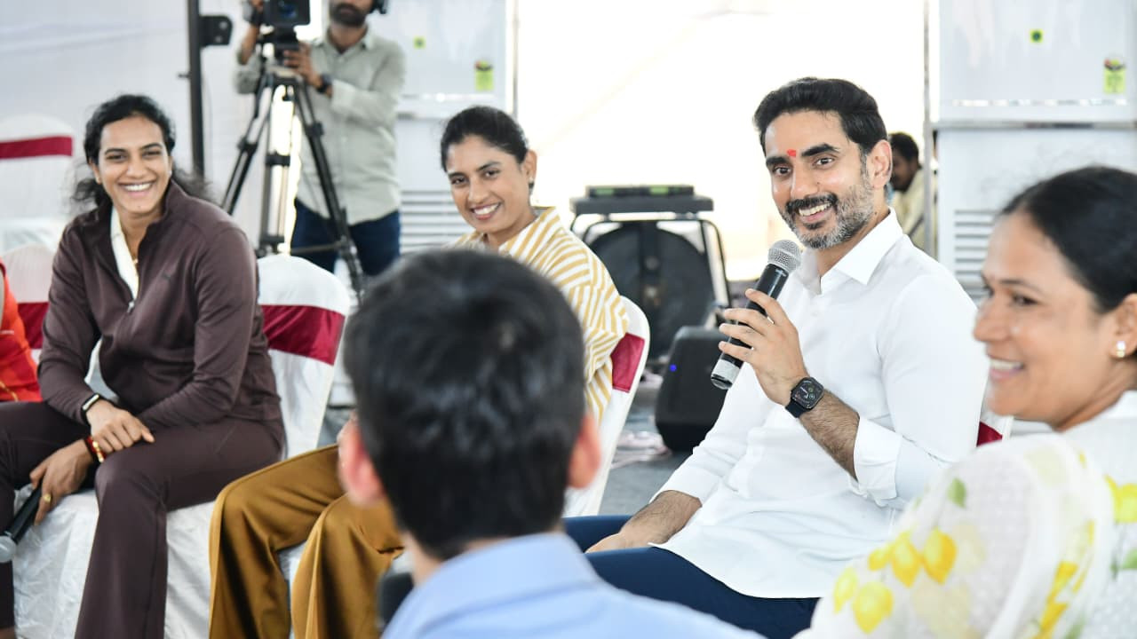 Nara Lokesh Inaugurates Nara Ramamurthy Naidu Sports Center in Chandragiri