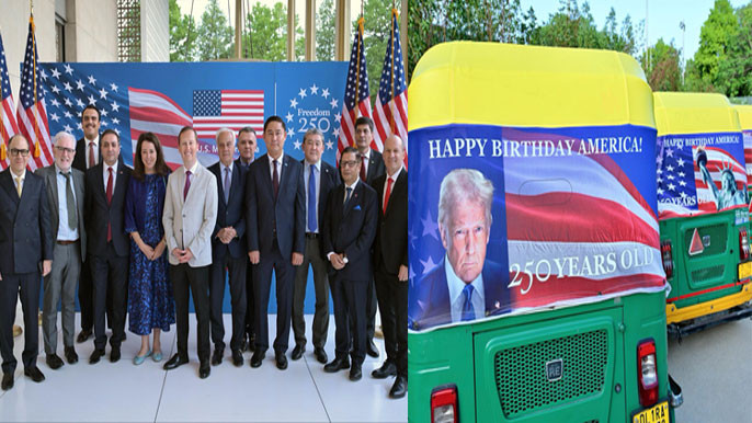 భారత్‌లో అమెరికా ‘ఫ్రీడమ్‌250’ వేడుకలు.. ఢిల్లీ ఆటోలపై ట్రంప్ చిత్రాలు