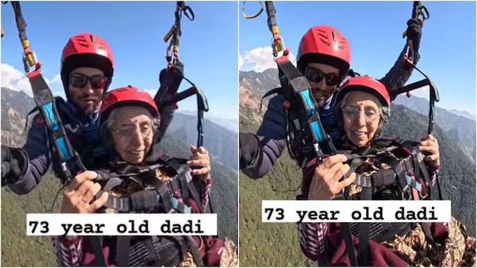 Old Woman Paraglides at 73 in Bir Billing Himachal Pradesh